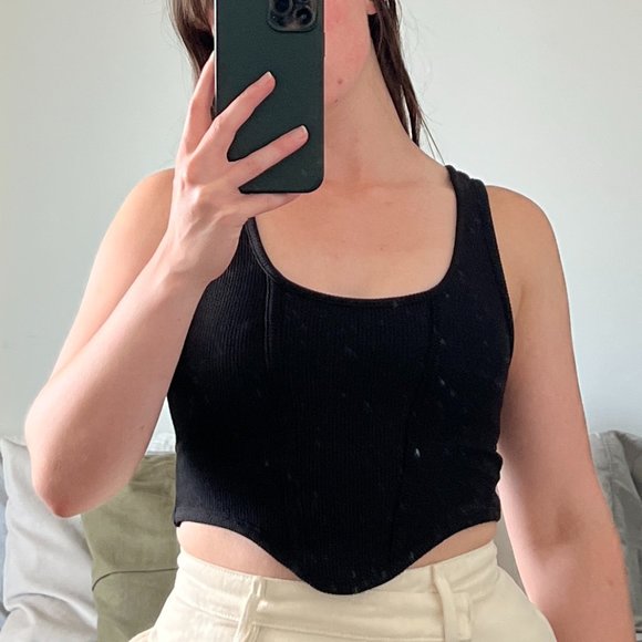 Bershka Black Corset Top (M) - Picture 1 of 2